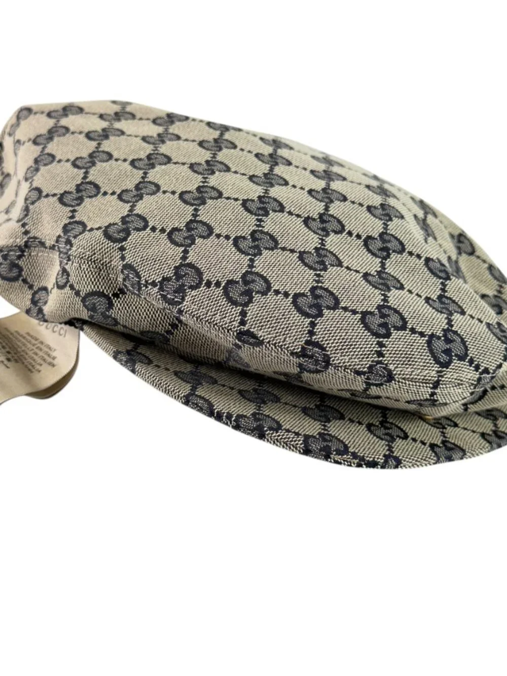 GUCCI Blue GG Monogram Canvas Flat Newsboy Cap Men's Hat Marked as S 57cm 696856
